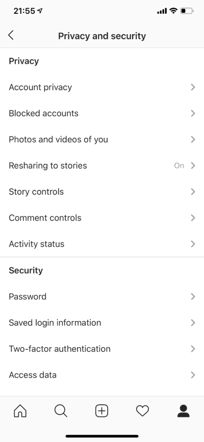 Instagram - Privacy and Security